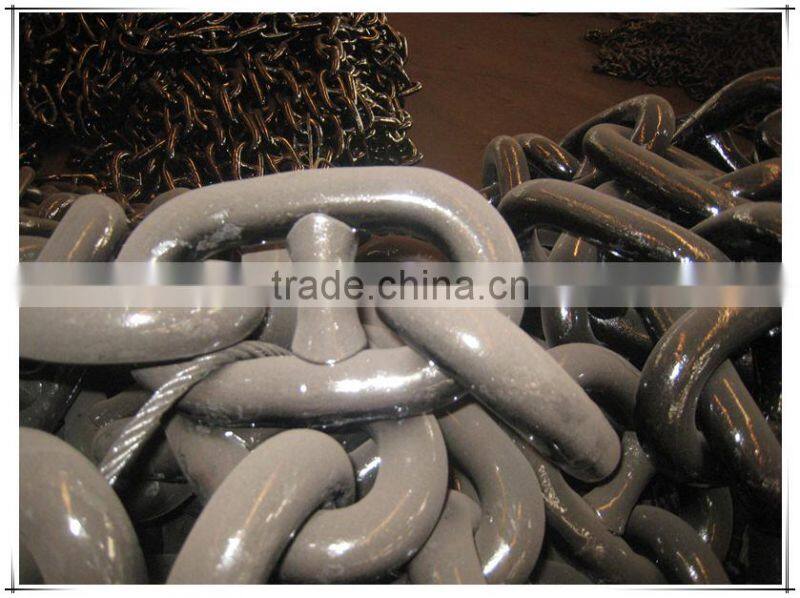 Welded Steel Black Stud Link Anchor Chain