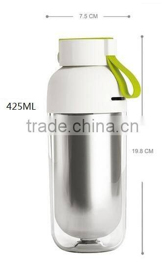 Top quality cute designed eco-friendly Insulated cups thermos 304 stainless steel vacuum mugs bottles with hammock