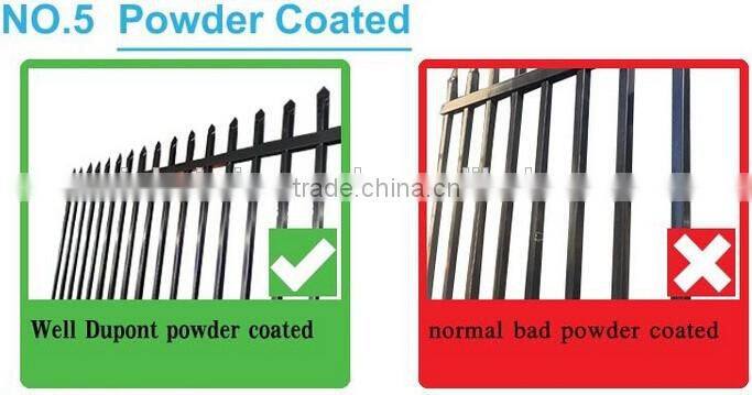 Factory direct sale powder coated Used steel tube Wrought Iron Fence