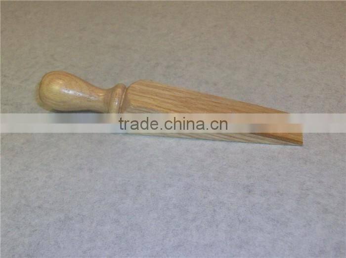 Custom natural unfinished acorn wooden door stopper