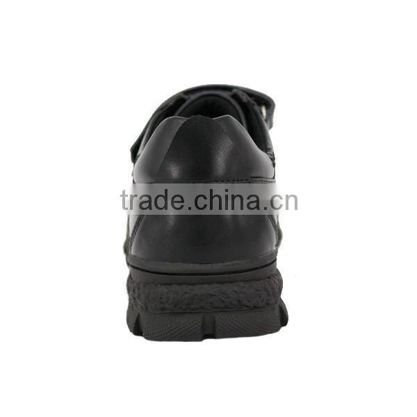 High Quality Comfortable Black Kids School Training Shoes with No Lace