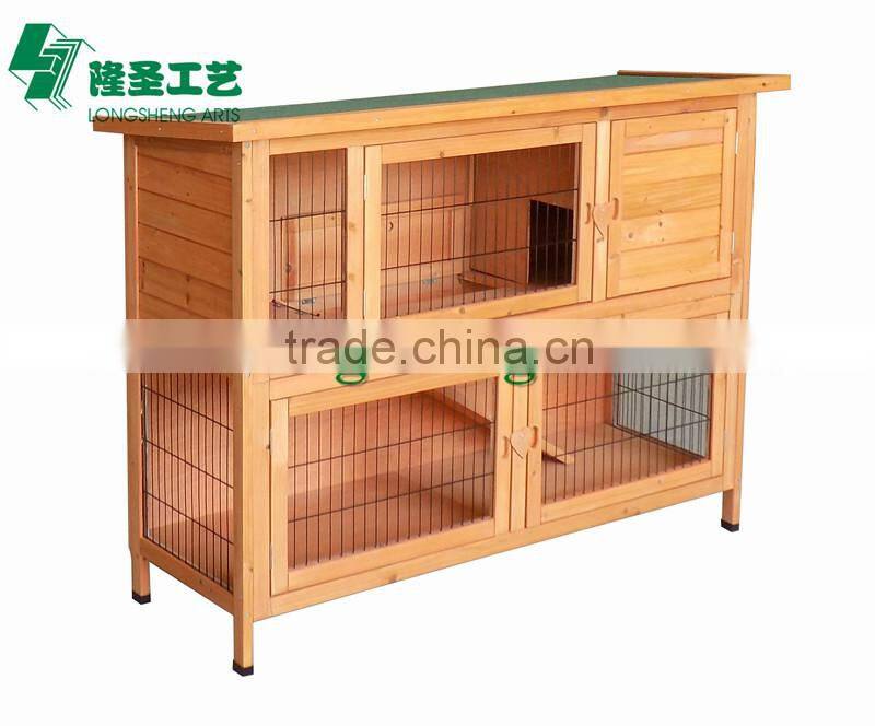 Two layer wooden Rabbit hutch