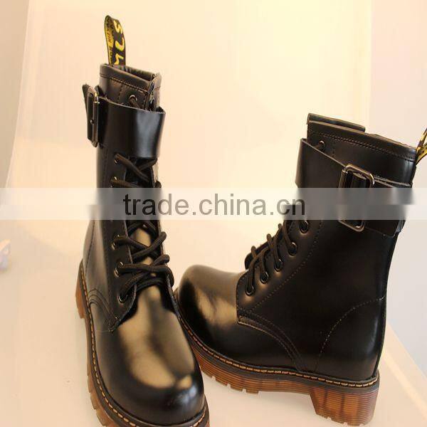 Cheap price fashion stylish martin boots high quality military leather boots