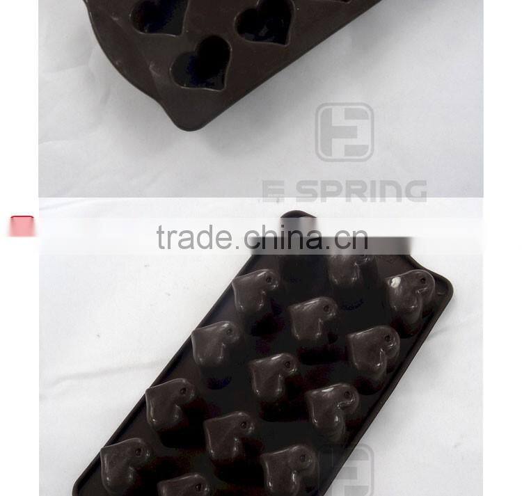 15 Hearts Silicone Chocolate Cake Decorating Mould
