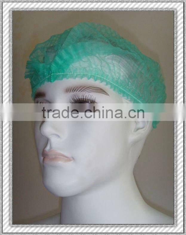 disposable surgical bouffant cap with elastic (non woven with CE)