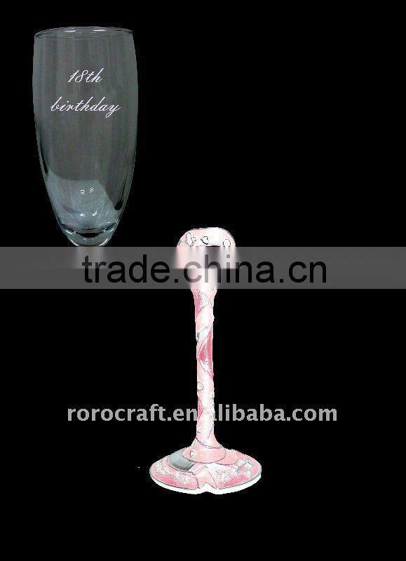 50th birthday champagne glass gift