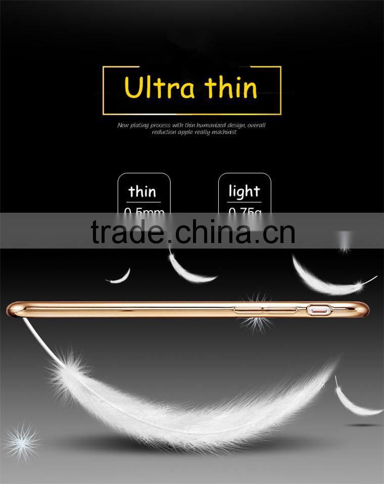 Hot Selling Luxury Garden Style Crystal Clear Soft TPU Diamante Eletroplated Case for Iphone 6