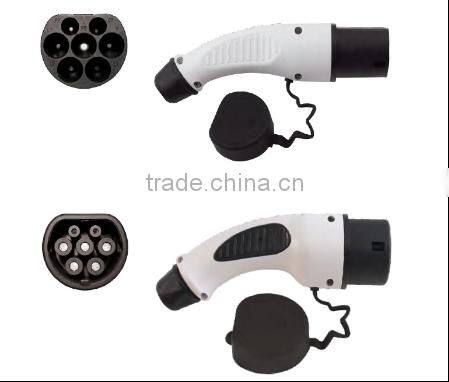 3phase type 2 male to female charging connector/EV charge station connector