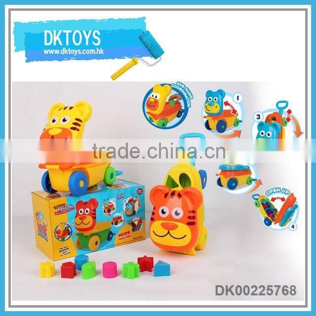 Educational animal tpye luggage carrier building beach car