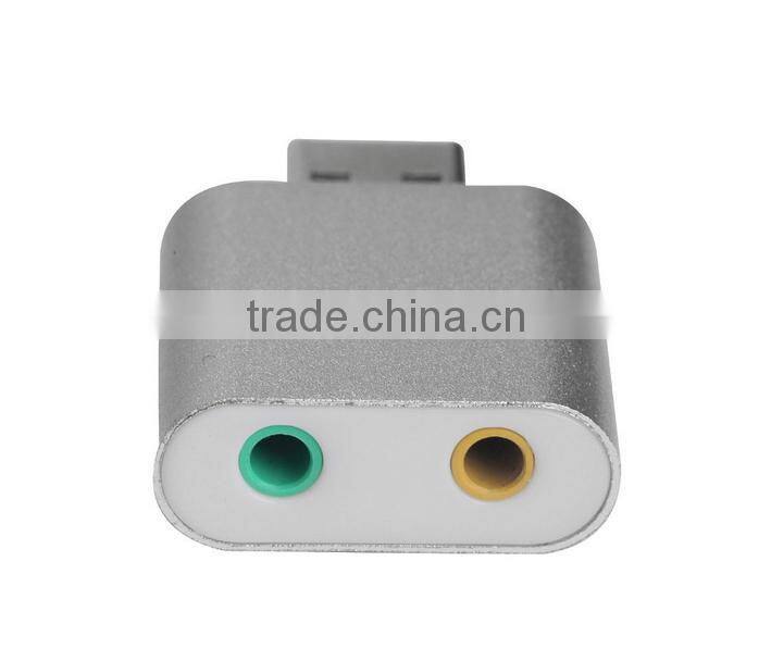 New Aluminum alloy 3.0 USB sound card headphones 3.5mm Jack converter