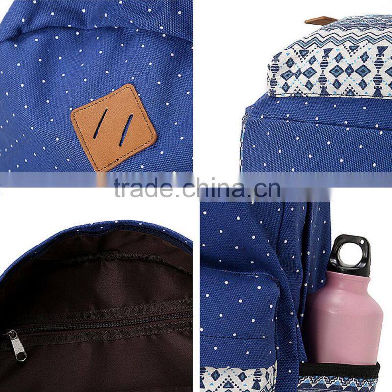 Women Girl Canvas Shoulder School Bag Handbag Bookbag Backpack Travel Rucksack