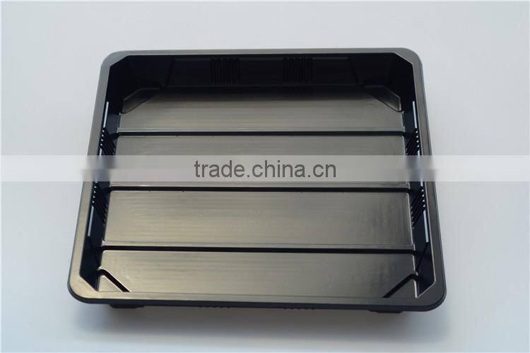 SM1-3114Black Disposable Rectangular Food Tray with Lid