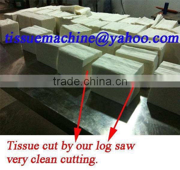 PLC Servo Motor Control High Speed Automatic Facial Tissue Log Saw Machine