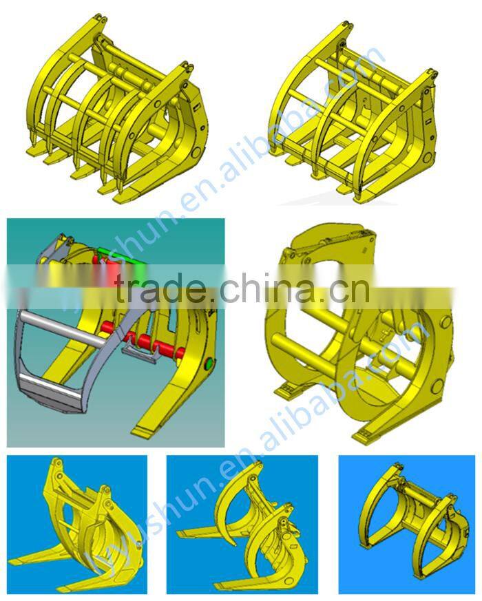 China OEM SDLG 4 Ton Wheel Loader Optional Equipment Quick-Change Log Grapple (1814*1619mm) For SDLG LG946L