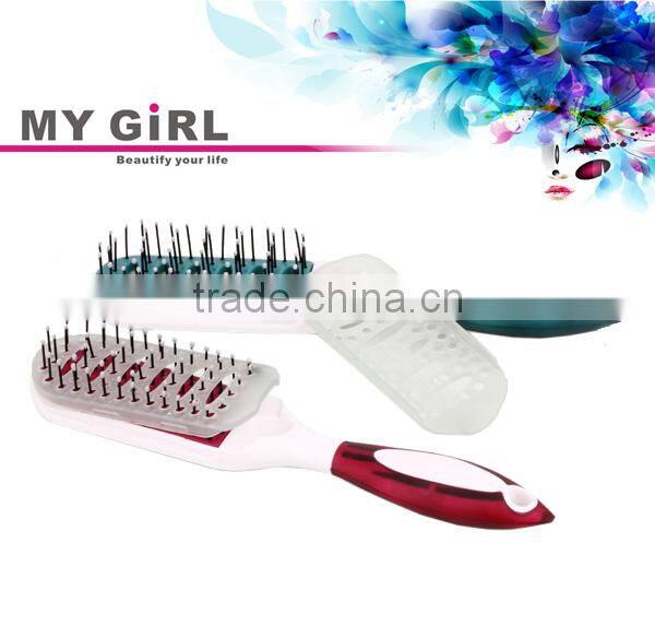 m MY GIRL top Selling Soft Bristle silicon hair brush Easy-Grip Handle Vent Detangle brush hair Magic Hair brush