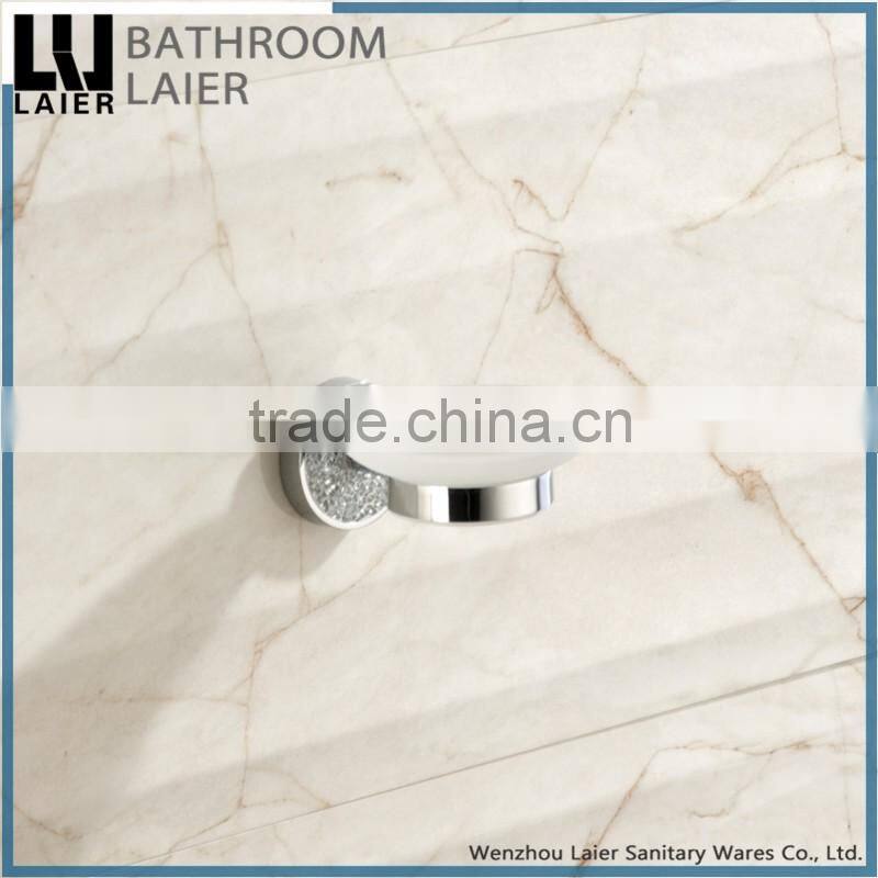 60939 popular hot selling zinc bathroom accessories modern tube chrome plated soap dish