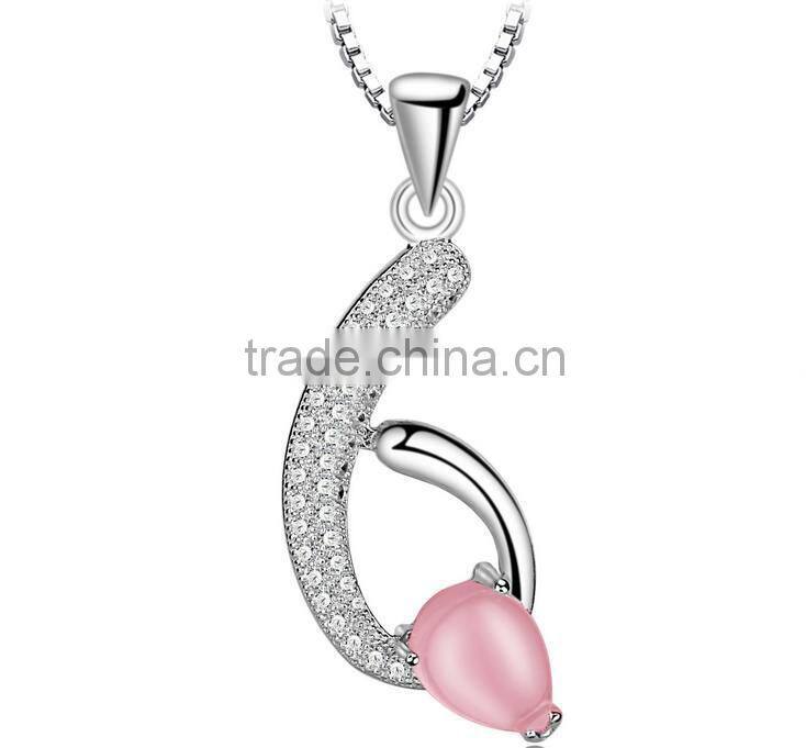 cute animal girls natural rose quartz stone different types of pendant chains jewelry