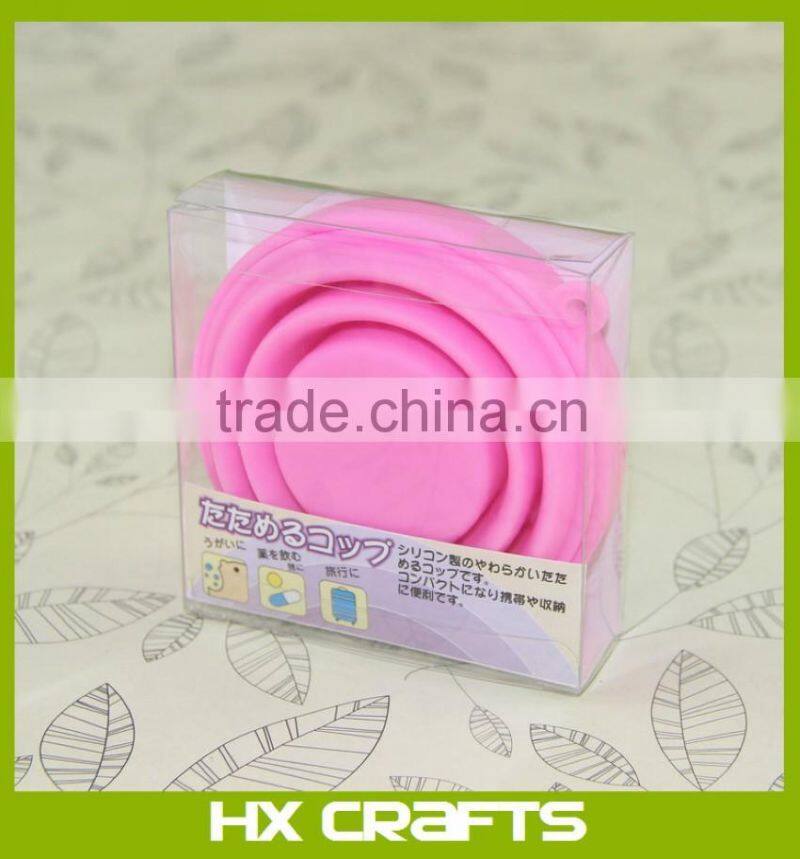FDA Standard portable collapsible foldable silicone travle cup