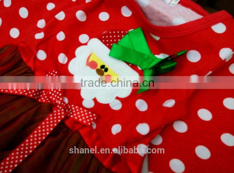 2015 Christmas/New year girls princess dress splicing girls fancy dress Christmas dress