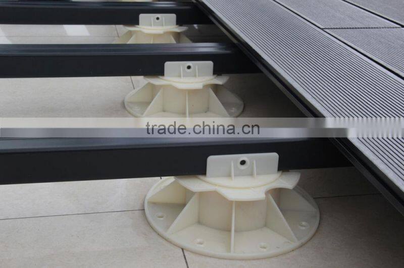 adjustable plastic pedestal deck support for decking/tiles