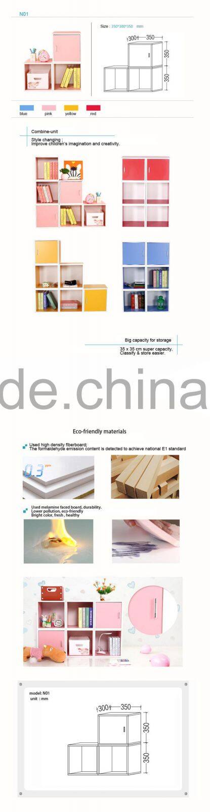 Kids study room wooden book cabinet study bookcase study bookshelf for sales