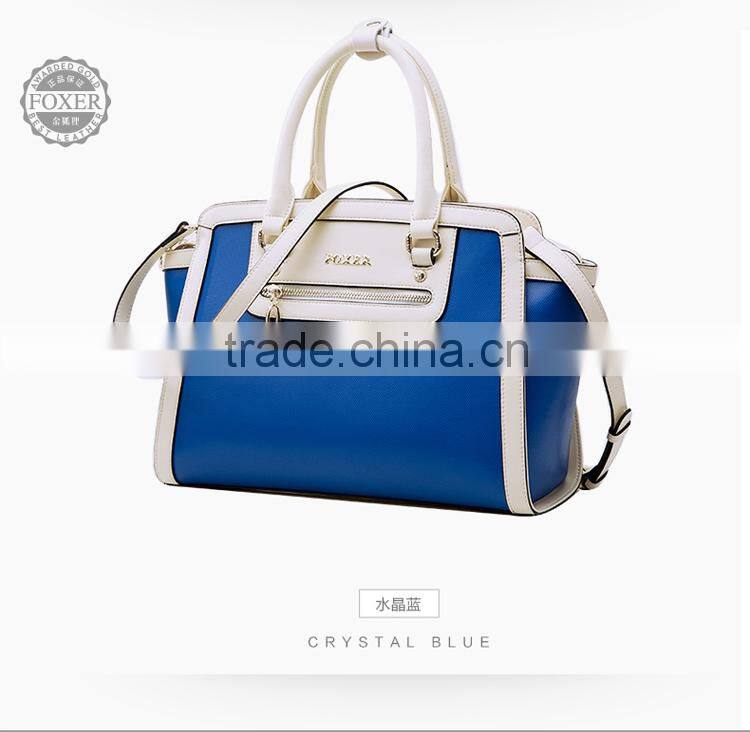 Western style handbag shoulder bag young ladies brand foxer bag pu leather