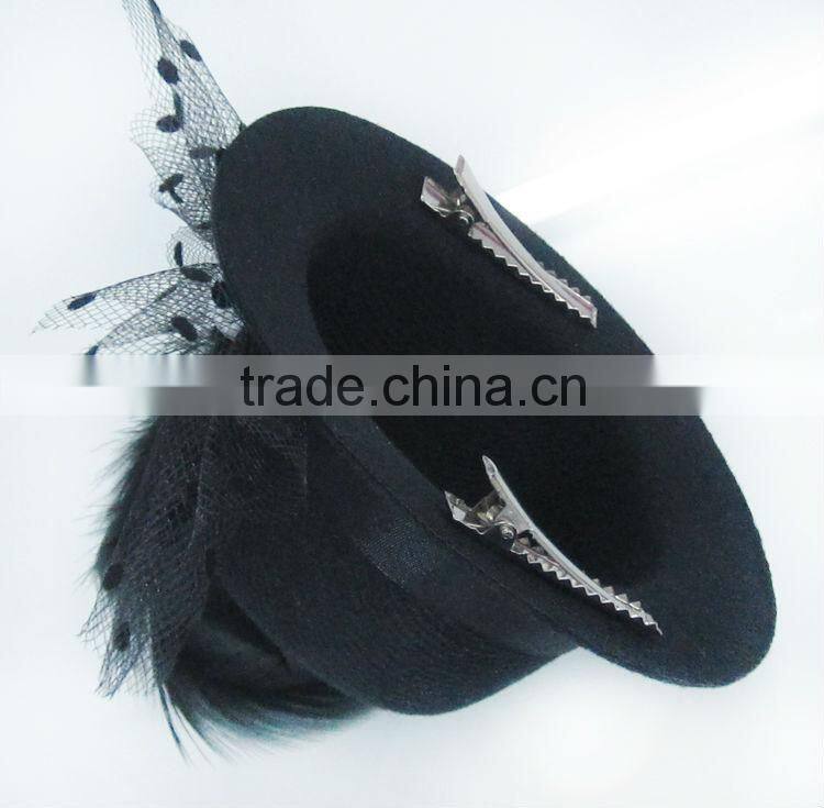 MYLOVE 3 colors top hat felt party hat fascinator cocktail hat MLXM012