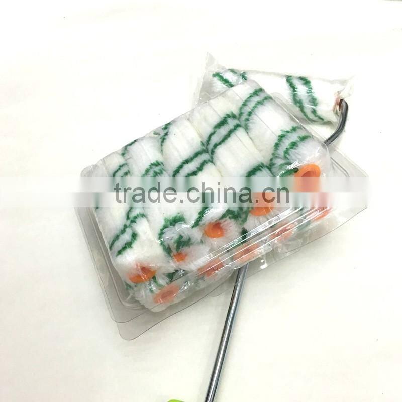 4" good qulilty mini roller brush with plastic handle