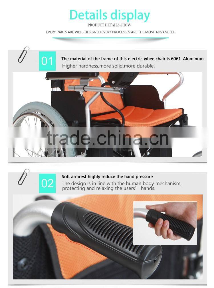 Topmedi TM-EW-015 Hot Sale Aluminum Handicapped Electric Power Wheelchair