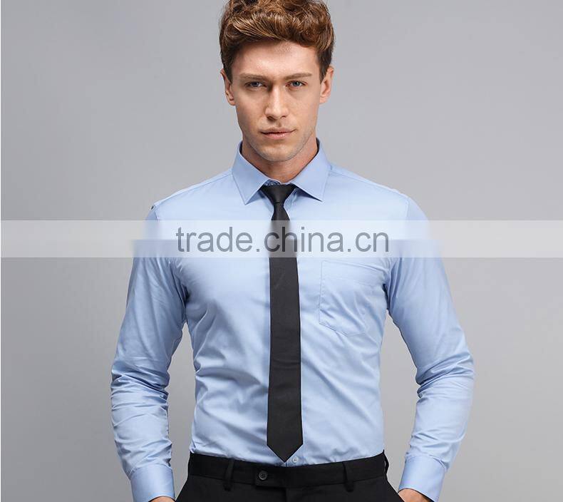 Wholesale good quality solid color bussiness shirt for men uniform