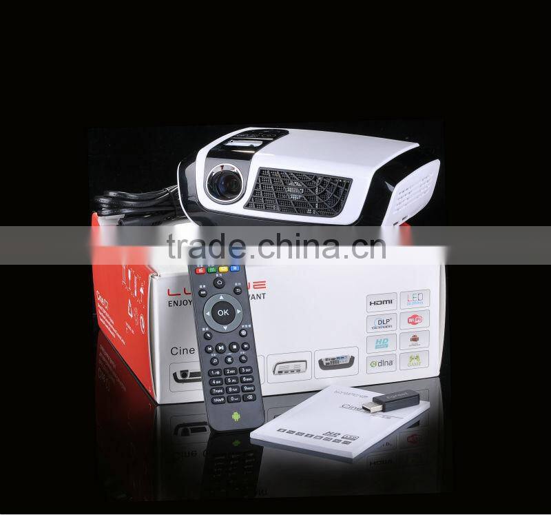 Hottes!!! C7 -Luxcine world 1st 1080p android 4.0 portable projector with 3 USB interface