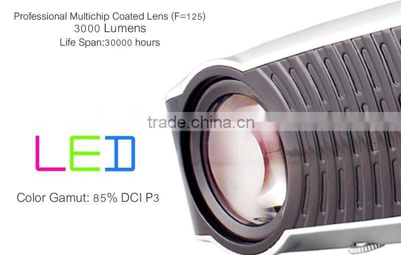 New arrival! World 1st 720P Android 4.4.2 HD LED small LCD Projector with Miracast WiFi Bluetooth 4.0 Bluray beamer