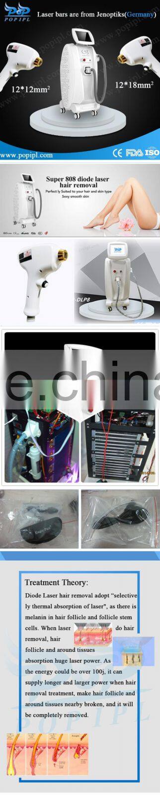 808nm diode laser hair removal machine for salon POP-DL8 machine price from popipl