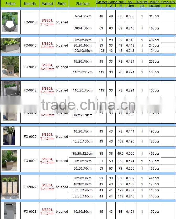 bonsai plants container stainless steel flower container and flowers pots