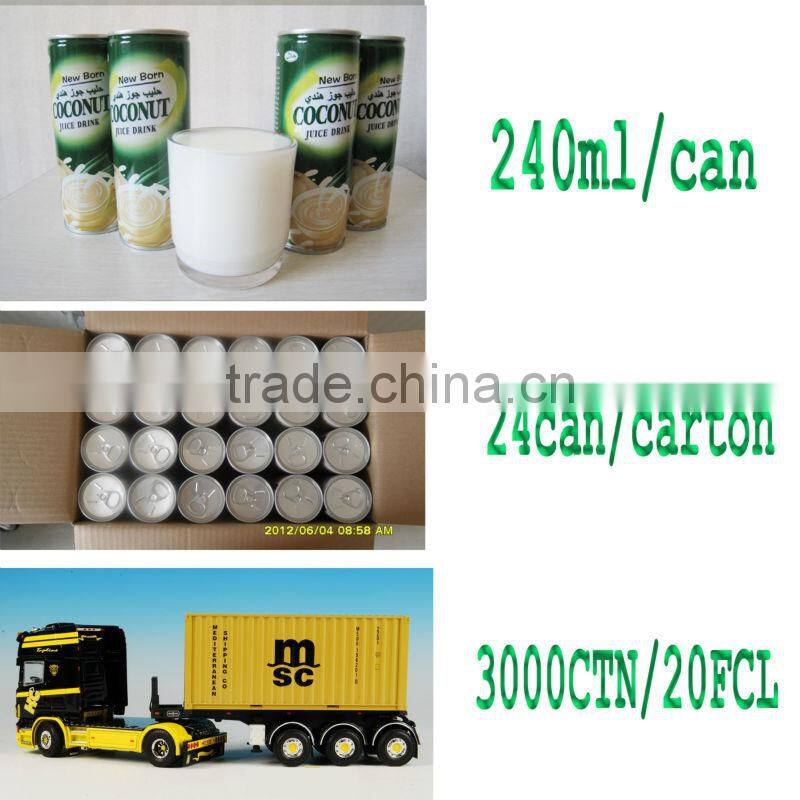 young coconut canned drink juice