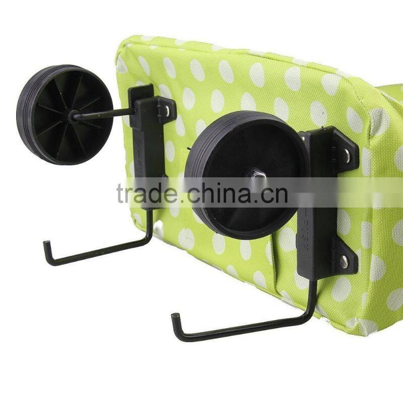 Folding Trolley From SanQi, Large Lightweight Shopping Trolley Foldable Wheel Luggage HandBag Cart with 2 Wheels Green