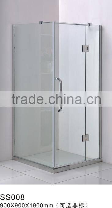 frameless tempered glass stainless steel square/rectangle opening shower enclosure/shower room s008