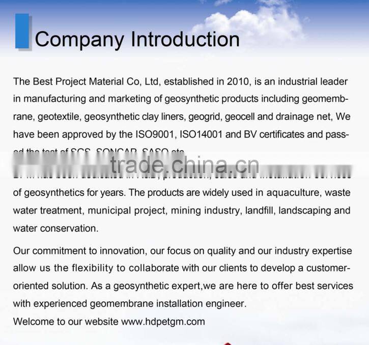 Arowana Fish Farm Pond Liner HDPE Geomembrane Black Rolls