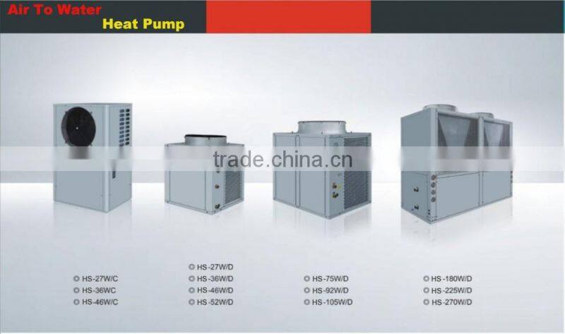 freestanding eco air source heat pump 19kw water heater for resteraunt