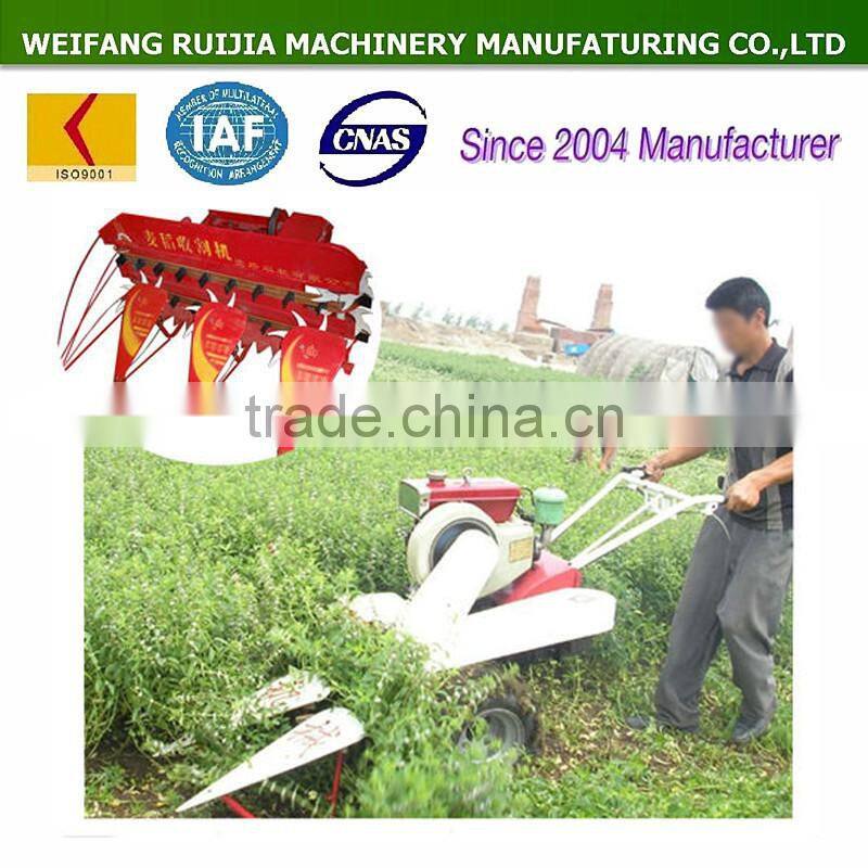 China new made paddy rice harvester for sale, cheap good quality rice reaper for walking tractors with price of rice harvester !