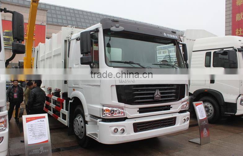 White HOWO Waste Collection Vehicle 266HP 4X2