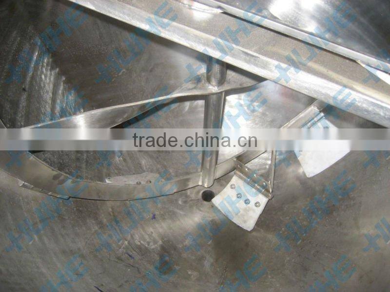 sanitary steam heating jacketed kettle with scraper stirrer