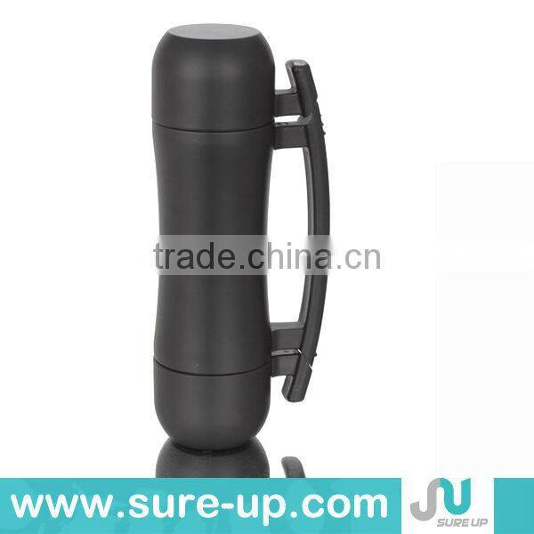 Double cups unbreakable stainless steel vacuum flask juice bottle (FSUR)