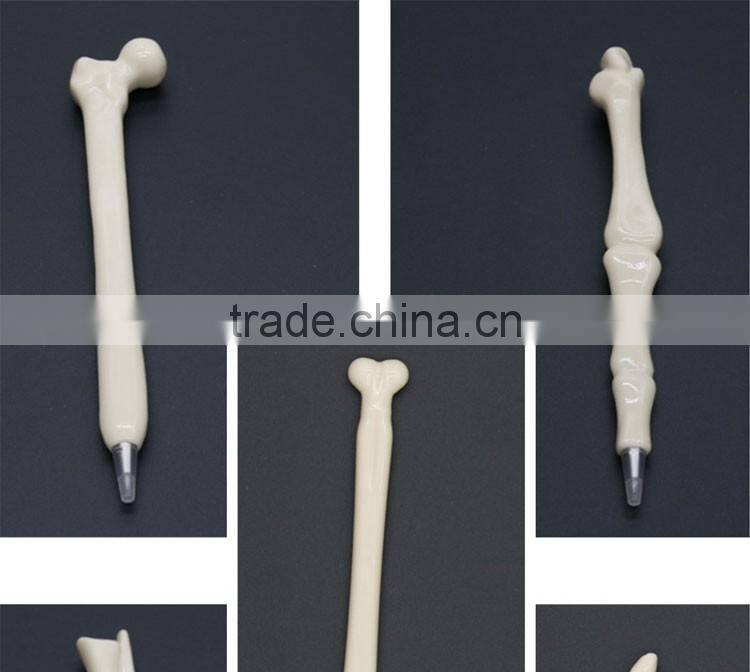 promotional wholesale cheap funny school office stationery mini cartoon plastic bone roller ball point pen