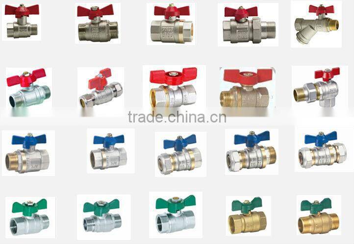 CW617N MF butterfly brass ball valve F/M
