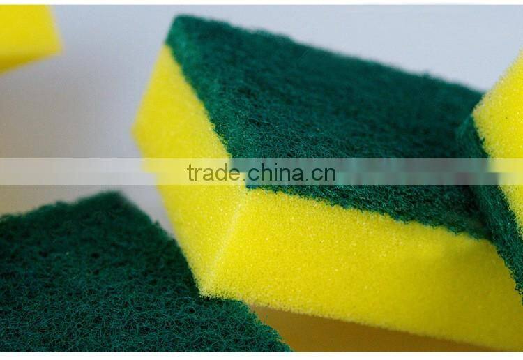 China factory wholesale cleaning sponge with scouring pad for kitchen