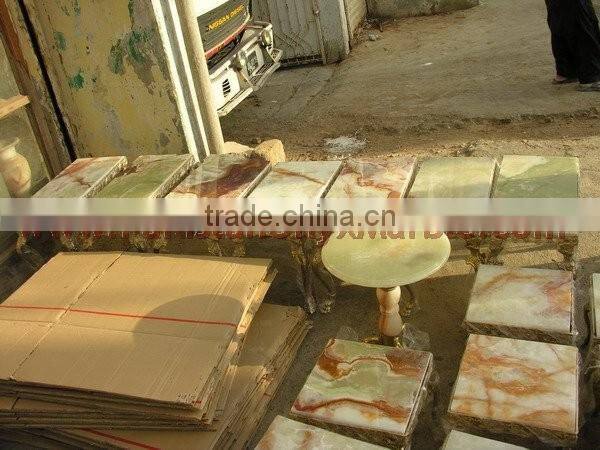 PAKISTAN NATURAL GOOD SALE ONYX TABLES COLLECTION