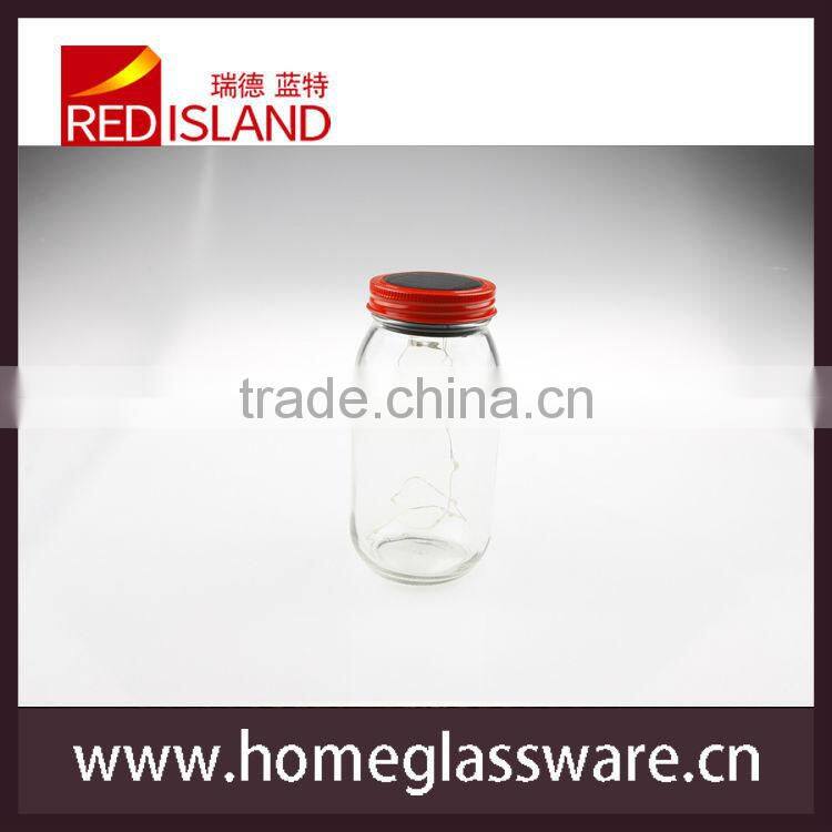 decorative solar energy flaring glass jar