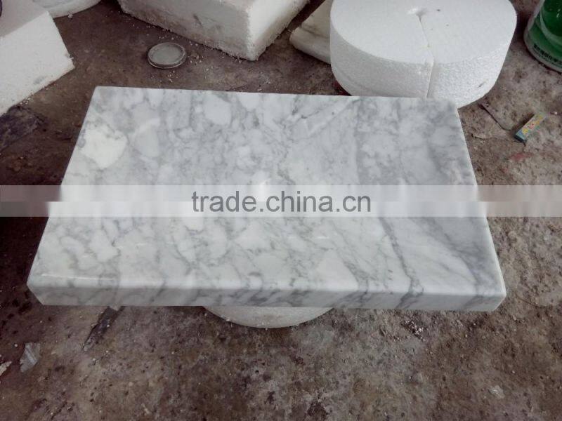 customized carrara white marble wash basin