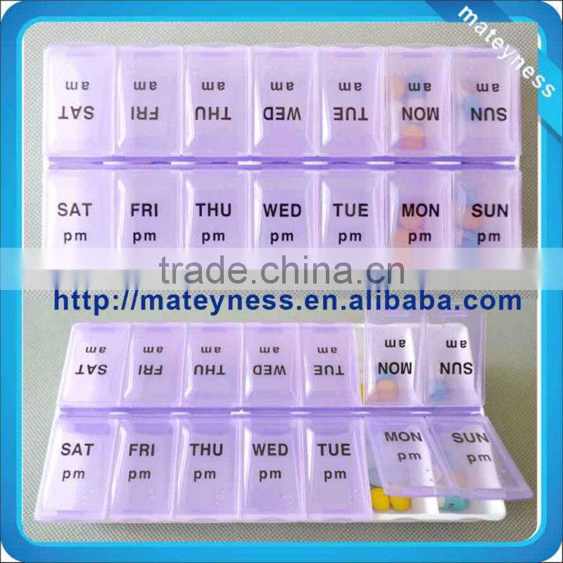 Rectangle shaped 14 day pill Box